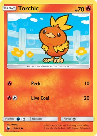 Torchic (26) (26) 026/168 - Reverse Holofoil SM Celestial Storm - Common