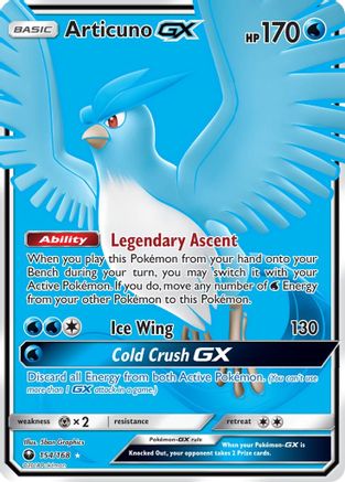 Articuno GX (Full Art) 154 - Holofoil SM Celestial Storm - Ultra Rare