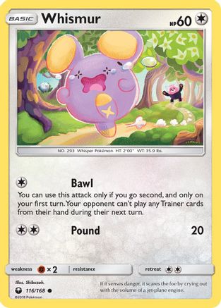 Whismur (116) (116) 116/168 - Reverse Holofoil SM Celestial Storm - Common