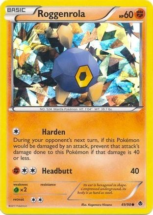 Roggenrola (Cracked Ice Holo) 049/98 - Holofoil Blister Exclusives - Promo