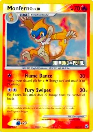 Monferno 056/130 - Reverse Holofoil Burger King Promos - Promo