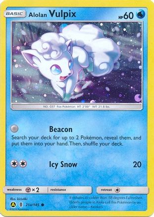 Alolan Vulpix 21a/145 - Holofoil Alternate Art Promos - Promo