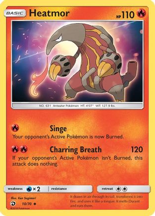 Heatmor 010 - Reverse Holofoil Dragon Majesty - Uncommon