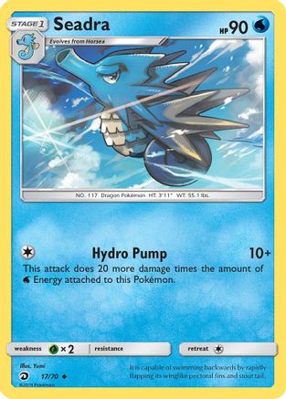 Seadra 017 - Reverse Holofoil Dragon Majesty - Uncommon