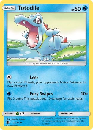 Totodile 022/70 - Reverse Holofoil Dragon Majesty - Common