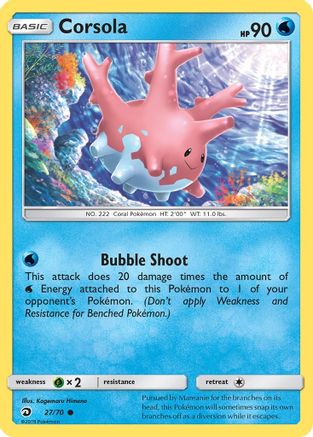 Corsola 027/70 - Reverse Holofoil Dragon Majesty - Common