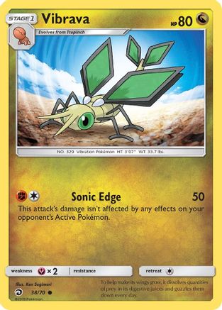 Vibrava 038 - Reverse Holofoil Dragon Majesty - Common