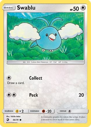 Swablu (56) (56) 056/70 - Reverse Holofoil Dragon Majesty - Common