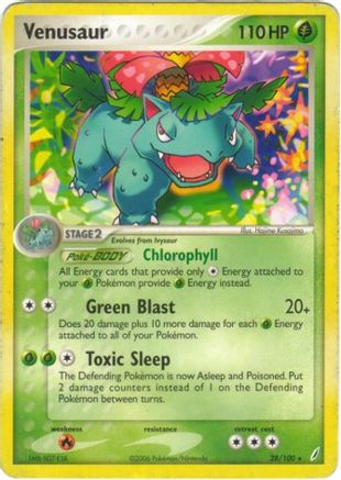 Venusaur (EX Crystal Guardians) 028/100 - Holofoil Deck Exclusives - Holo Rare