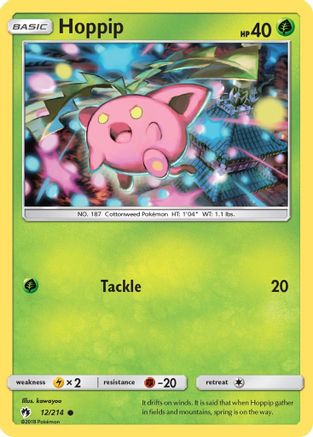 Hoppip (12) (12) 012/214 - Reverse Holofoil SM Lost Thunder - Common