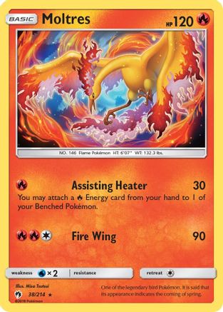 Moltres 038/214 - Reverse Holofoil SM Lost Thunder - Rare