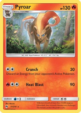 Pyroar 051 SM Lost Thunder - Rare