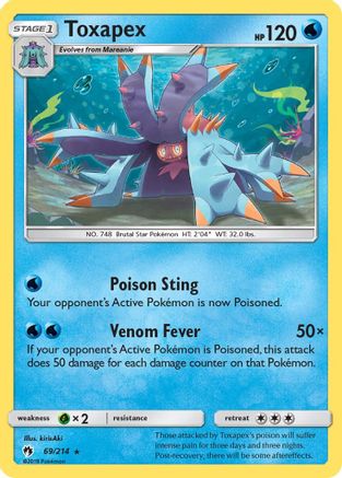 Toxapex 069 SM Lost Thunder - Rare