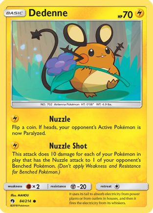 Dedenne (84) (84) 084/214 - Reverse Holofoil SM Lost Thunder - Common