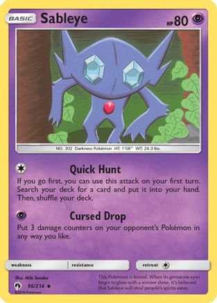 Sableye 096/214 SM Lost Thunder - Uncommon