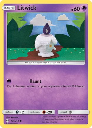 Litwick 101/214 - Reverse Holofoil SM Lost Thunder - Common