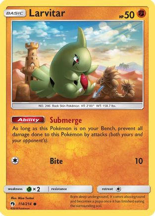 Larvitar (114) (114) 114/214 SM Lost Thunder - Common