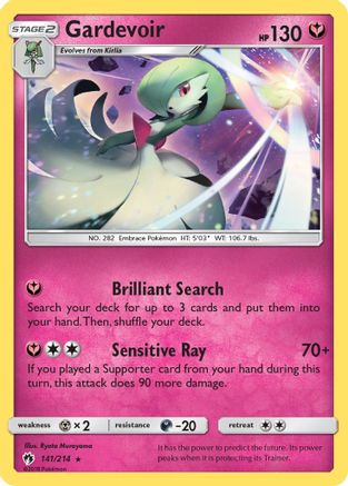 Gardevoir 141/214 - Holofoil SM Lost Thunder - Holo Rare