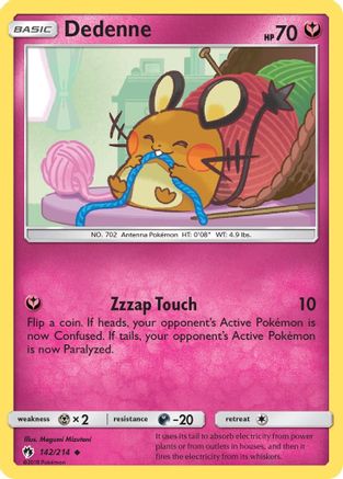 Dedenne (142) (142) 142/214 - Reverse Holofoil SM Lost Thunder - Uncommon