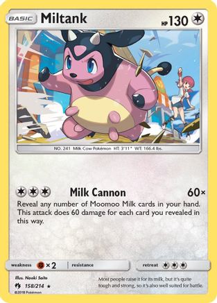 Miltank 158/214 - Reverse Holofoil SM Lost Thunder - Rare