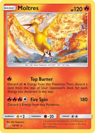 Moltres 019/181 - Reverse Holofoil SM Team Up - Holo Rare
