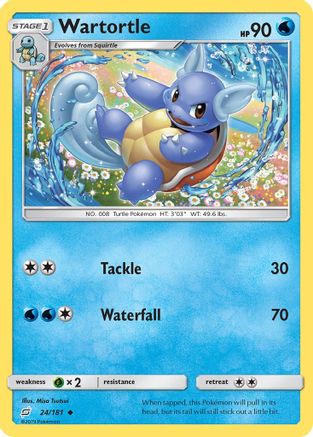 Wartortle 024/181 - Reverse Holofoil SM Team Up - Uncommon