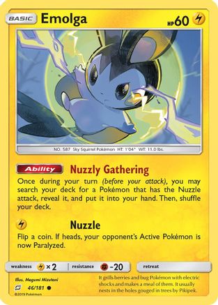 Emolga 046/181 - Reverse Holofoil SM Team Up - Common