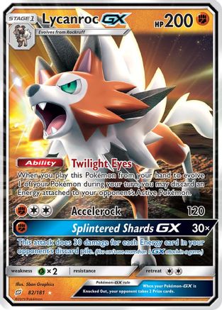Lycanroc GX 082/181 - Holofoil SM Team Up - Ultra Rare