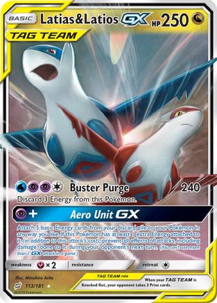 Latias & Latios GX 113/181 - Holofoil SM Team Up - Ultra Rare