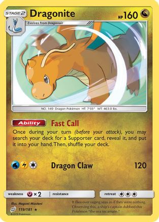 Dragonite 119/181 - Holofoil SM Team Up - Holo Rare