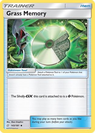 Grass Memory 143 - Reverse Holofoil SM Team Up - Uncommon