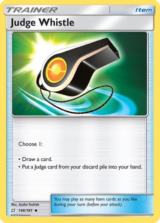 Judge Whistle 146/181 - Reverse Holofoil SM Team Up - Uncommon