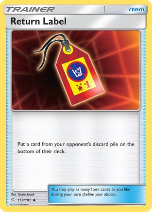 Return Label 153 SM Team Up - Uncommon