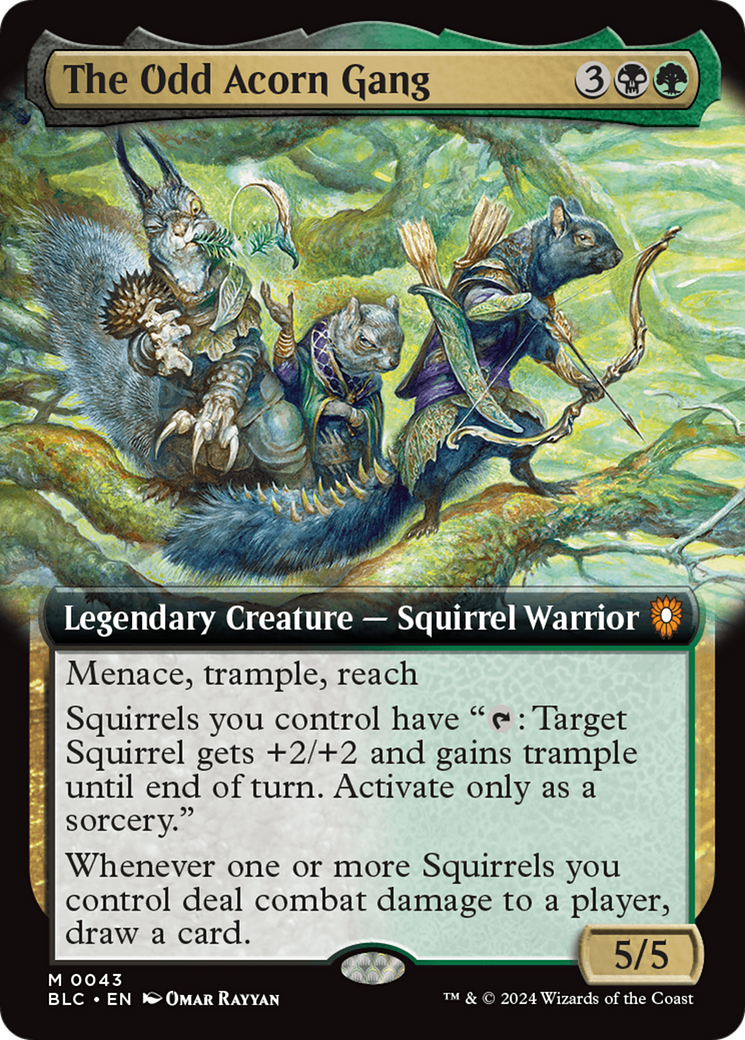The Odd Acorn Gang (Extended Art) (BLC-043) - Bloomburrow Commander: (Extended Art)