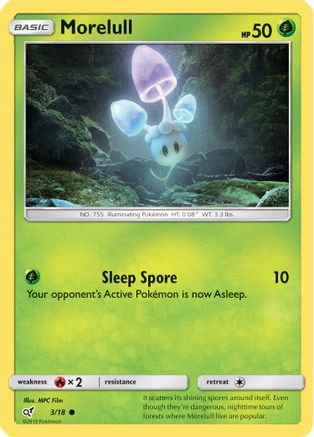 Morelull (Holo Common) 003/18 - Holofoil Detective Pikachu - Common