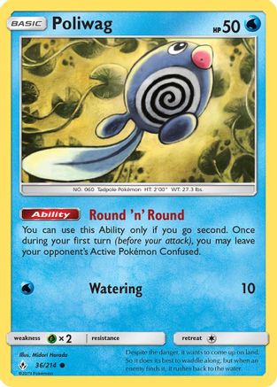 Poliwag (36) (36) 036/214 SM Unbroken Bonds - Common