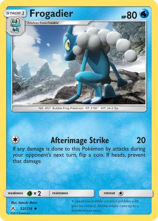 Frogadier 052/214 - Reverse Holofoil SM Unbroken Bonds - Uncommon