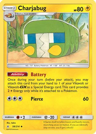 Charjabug 058/214 SM Unbroken Bonds - Uncommon