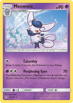 Meowstic 080/214 SM Unbroken Bonds - Rare