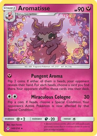 Aromatisse 142/214 - Reverse Holofoil SM Unbroken Bonds - Rare