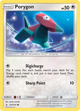 Porygon (154) (154) 154/214 SM Unbroken Bonds - Common
