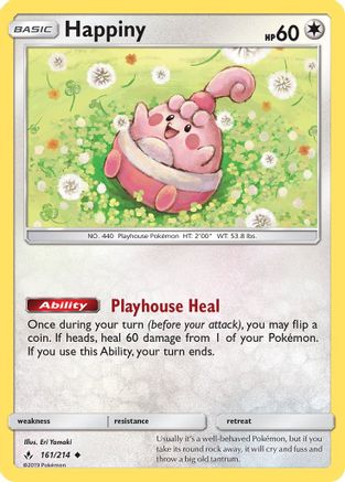 Happiny 161/214 - Reverse Holofoil SM Unbroken Bonds - Uncommon