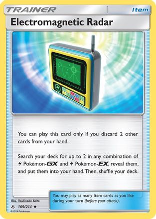 Electromagnetic Radar 169/214 - Reverse Holofoil SM Unbroken Bonds - Uncommon