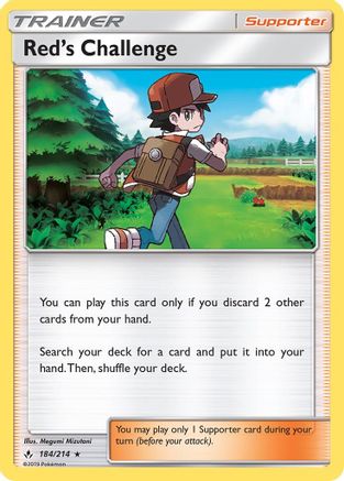 Red's Challenge 184/214 - Holofoil SM Unbroken Bonds - Holo Rare