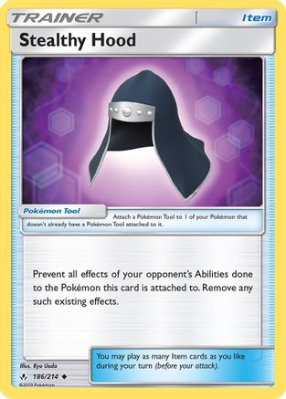 Stealthy Hood 186/214 - Reverse Holofoil SM Unbroken Bonds - Uncommon