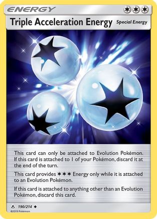 Triple Acceleration Energy 190/214 - Reverse Holofoil SM Unbroken Bonds - Uncommon