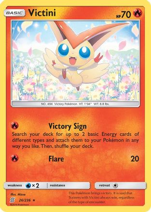 Victini 026/236 - Reverse Holofoil SM Unified Minds - Holo Rare