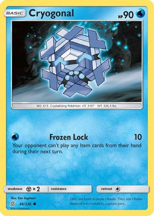 Cryogonal 046/236 - Reverse Holofoil SM Unified Minds - Common