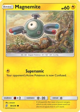 Magnemite 058/236 - Reverse Holofoil SM Unified Minds - Common