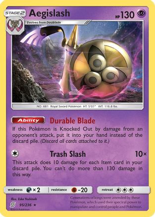 Aegislash 095 - Holofoil SM Unified Minds - Holo Rare